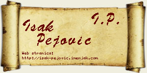 Isak Pejović vizit kartica